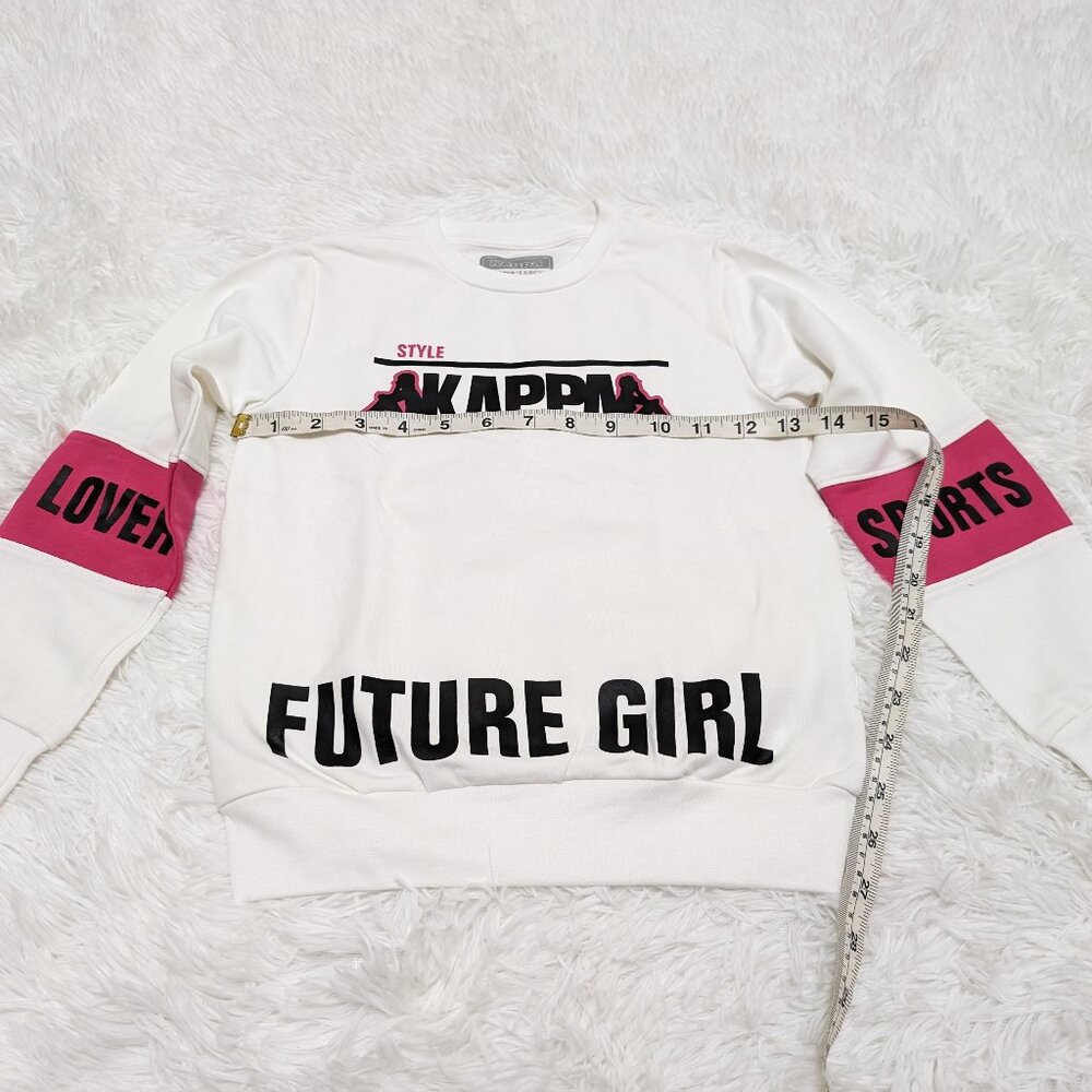 Kappa Girls Crew Neck White Pullover Loopknit Long Sleeve Sweatshirt NWOT - Picture 10 of 11